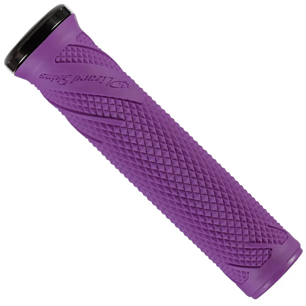 uPRISE Bikes Lizard Skins Wasatch  Single-Clamp Lock-On MTB Grips - 136mm - Purple | Price match, 365 day return s, 18-Month Warranty, Finance Available & Free UK Delivery